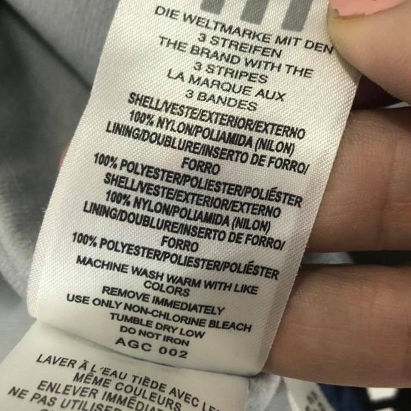 Adidas Woman's  Sz XL Nylon Track Jacket Blue - Picture 8 of 9